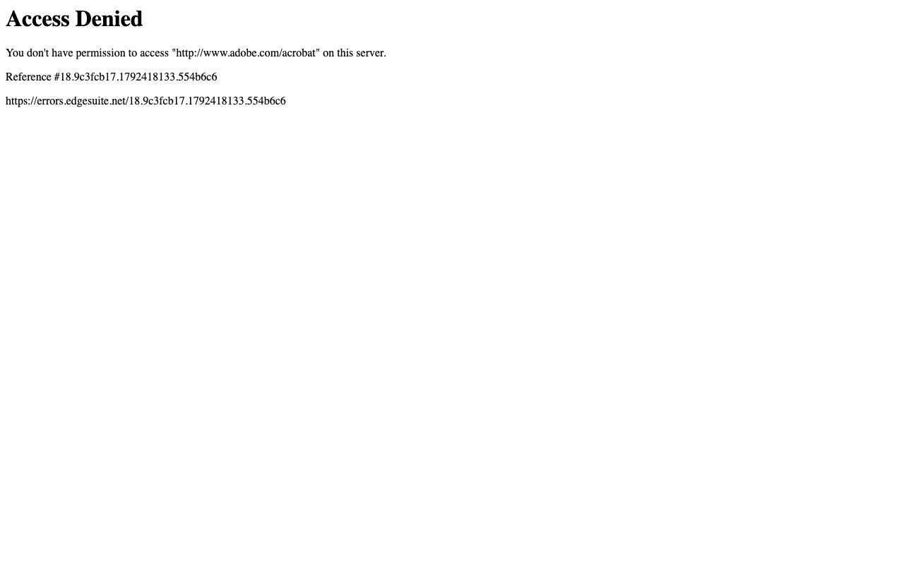 Adobe Acrobat Pro workspace preview